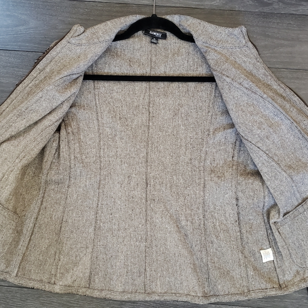 Elementz Petite L Snakeskin/Python Print Zip Up J… - image 3